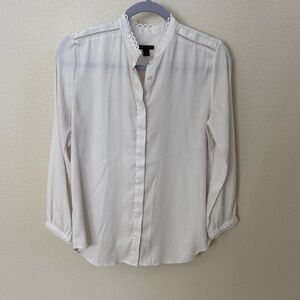 Ann Taylor Cream Button Down Shirt